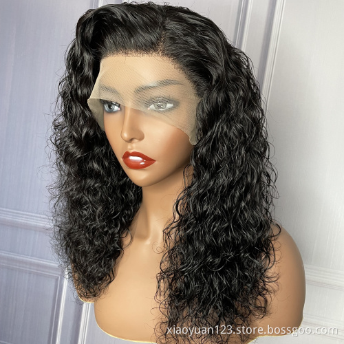Wholesale Unprocessed Brazilian Cuticle Aligned Hair  Water Wave 13x4 HD Lace Front 100% Human Hair Wigs for Black Women